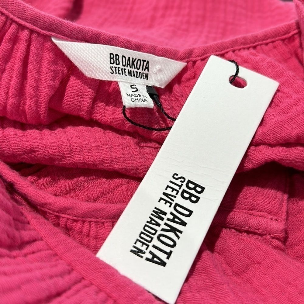 BB Dakota by Steve Madden Arianna Tiered Maxi Dress Raspberry Sz S - Picture 11 of 15